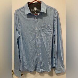 Flag & Anthem MadeFlex Men’s Long Sleeve Button Up Shirt Size Medium Light Blue